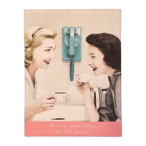 50s Housewives Coffee & Gossip Canvas Wall Art